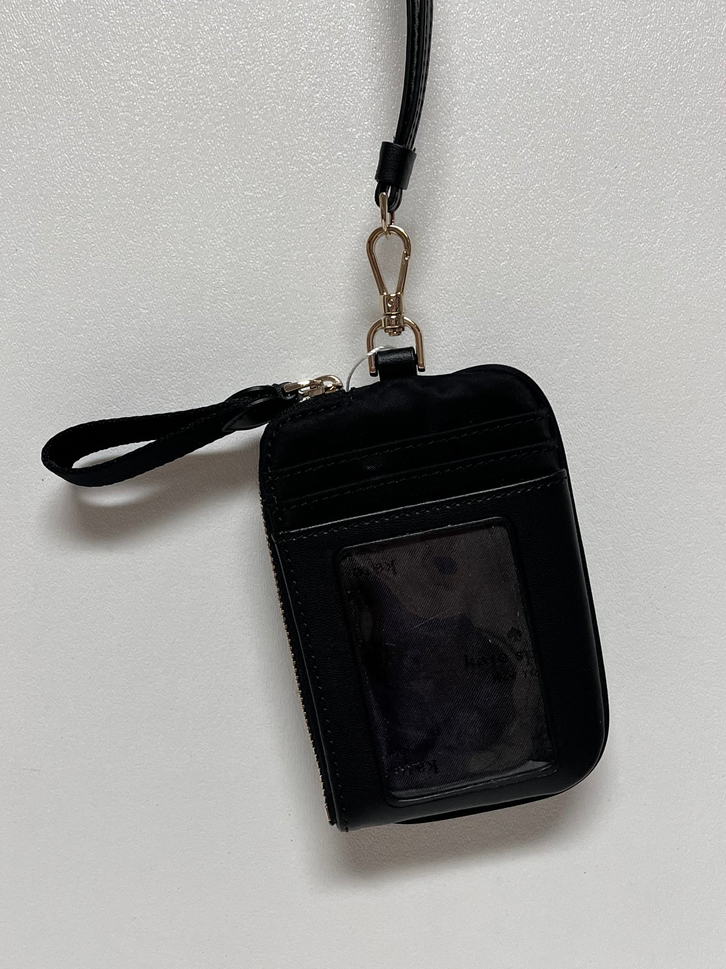 Kate Spade Card Holder Black Nylon Chelsea Lanyard
