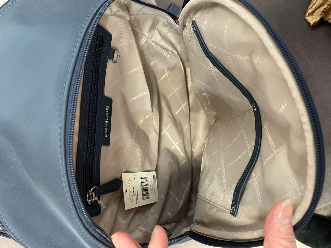 Navy Michael Kors Backpack