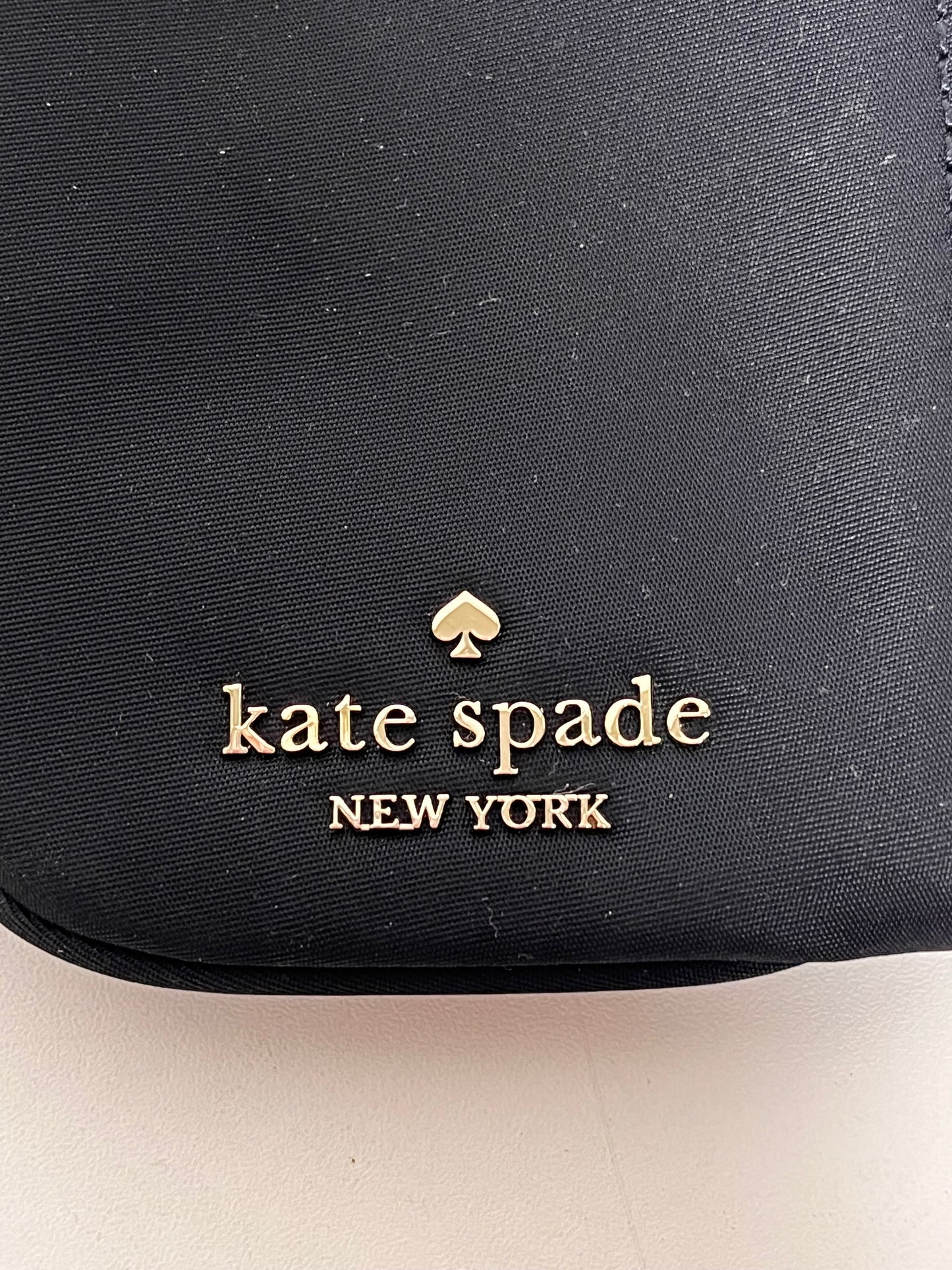 Kate Spade Card Holder Black Nylon Chelsea Lanyard