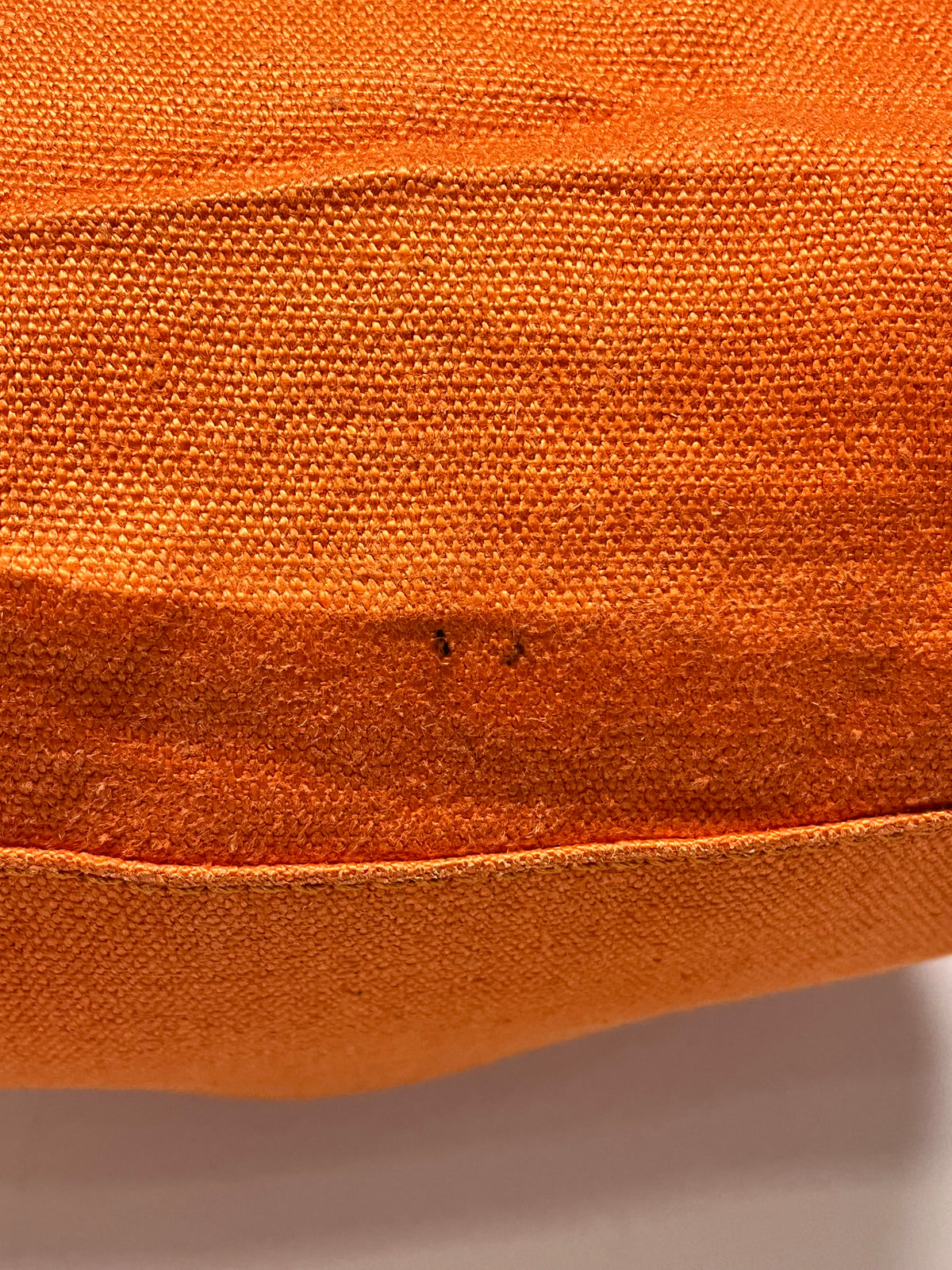 Celine Handbag Orange Vintage Canvas Triomphe Pleated Tassel Y2K