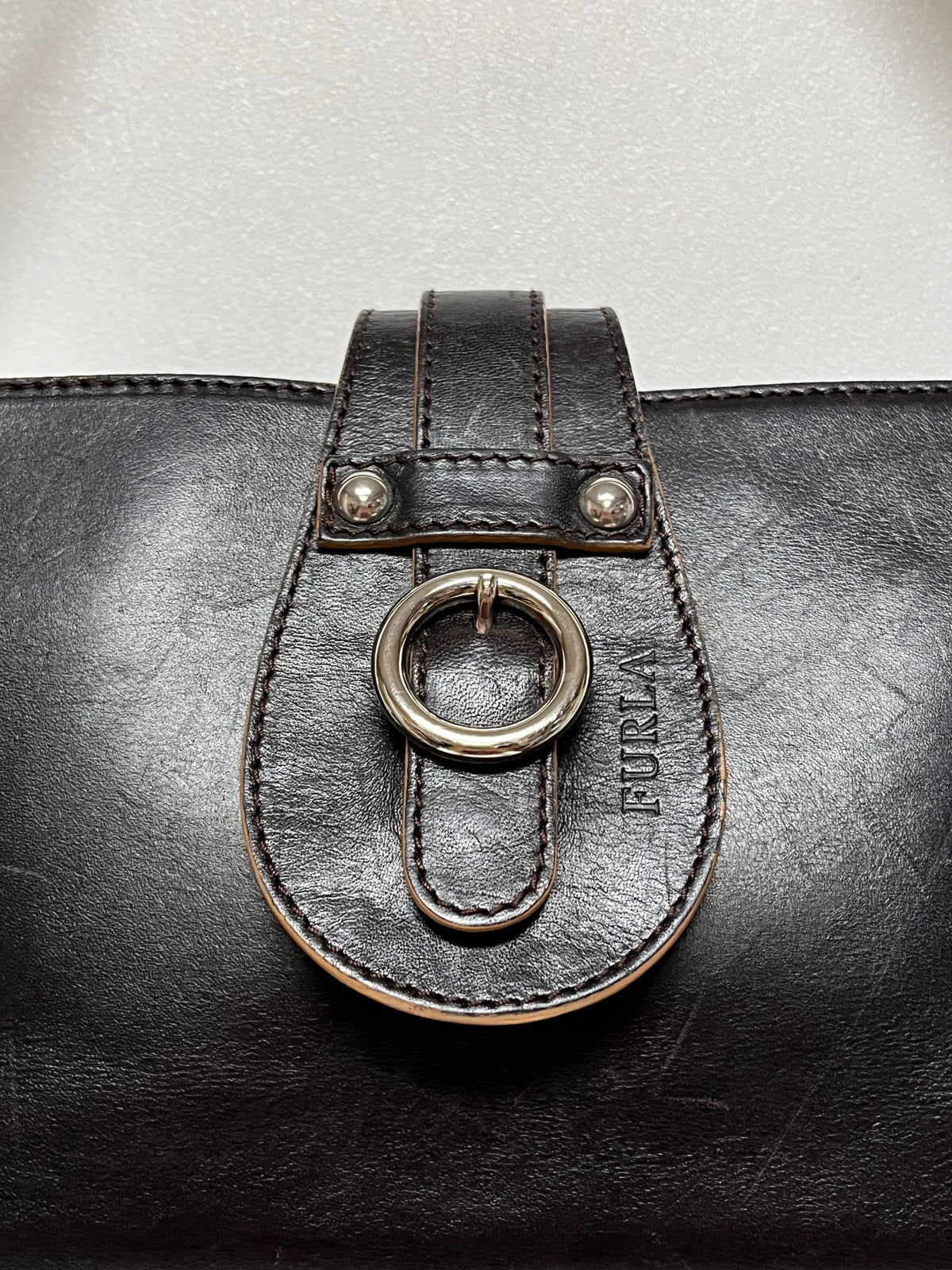 Furla Handbag Dark Brown Shoulder Bag