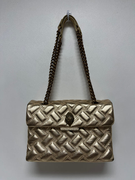 Kurt Geiger Handbag Gold Quilted Convertible