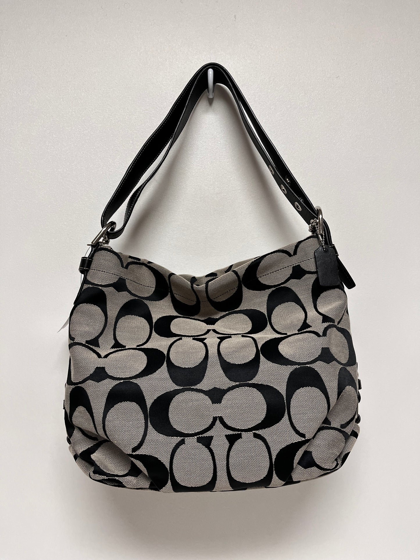 Coach Handbag Black Soho Signature Duffle 2014 F15067