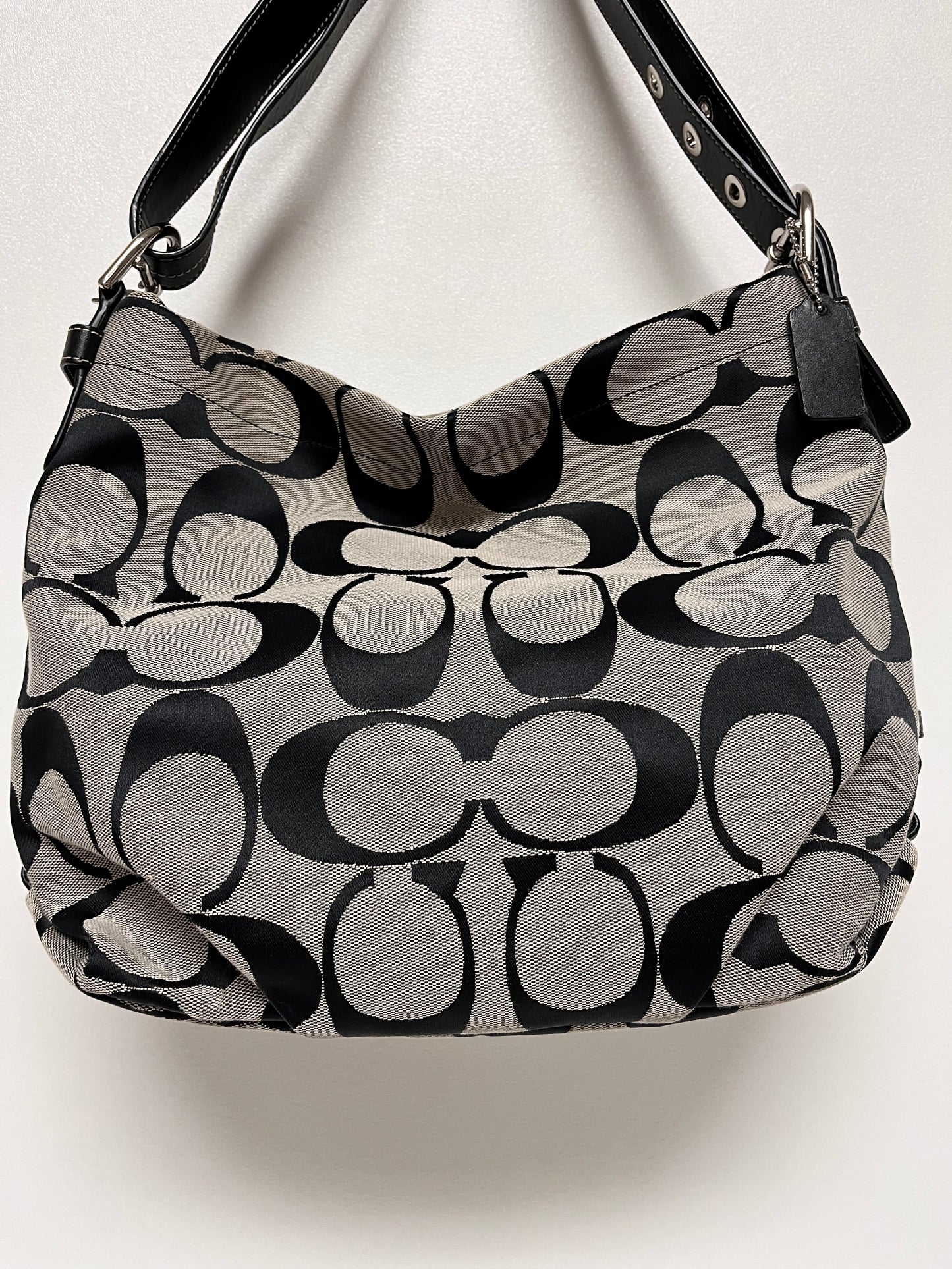 Coach Handbag Black Soho Signature Duffle 2014 F15067