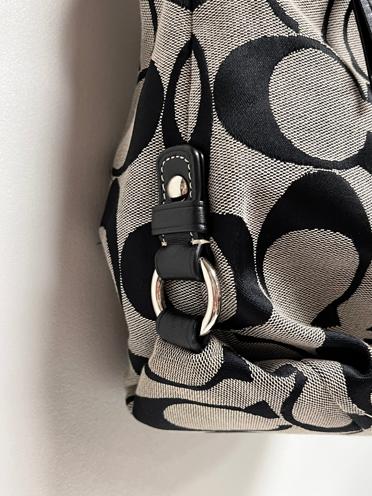 Coach Handbag Black Soho Signature Duffle 2014 F15067