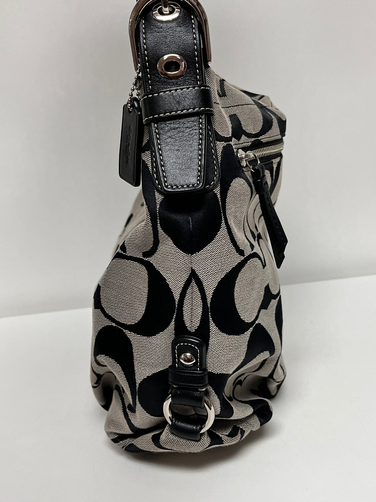 Coach Handbag Black Soho Signature Duffle 2014 F15067
