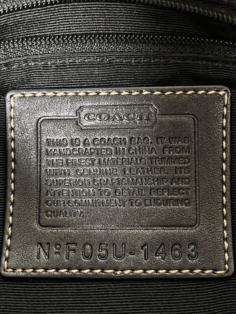 Coach Handbag Black Vintage Soho Signature Y2K Flap Buckle 2005 1463