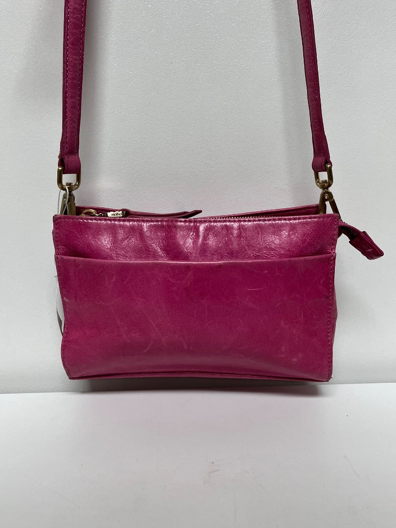 HOBO Crossbody Pink Leather Clutch