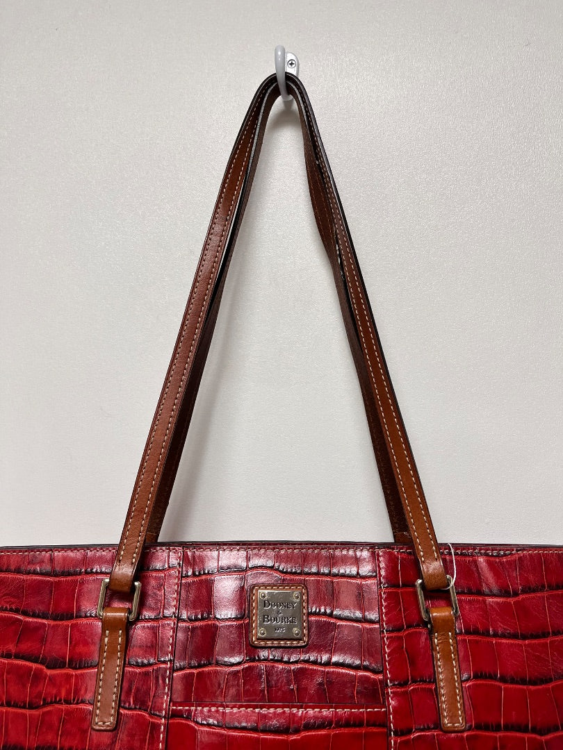 Dooney & Bourke Handbag Red Crocodile Embossed Tote