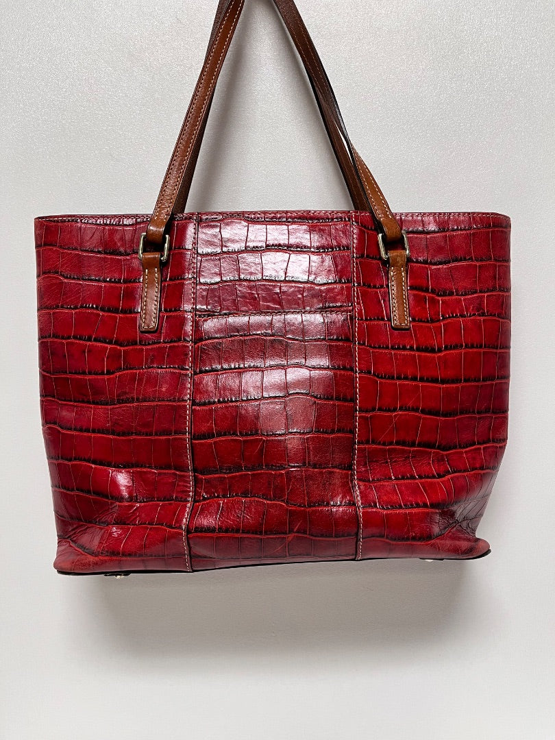 Dooney & Bourke Handbag Red Crocodile Embossed Tote