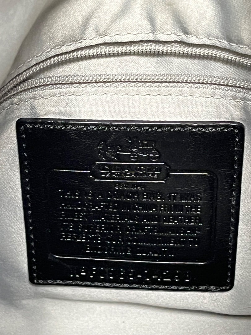Coach Handbag Black and Gray w/ Gold Maggie Hobo Patchwork Y2K 2009 14298