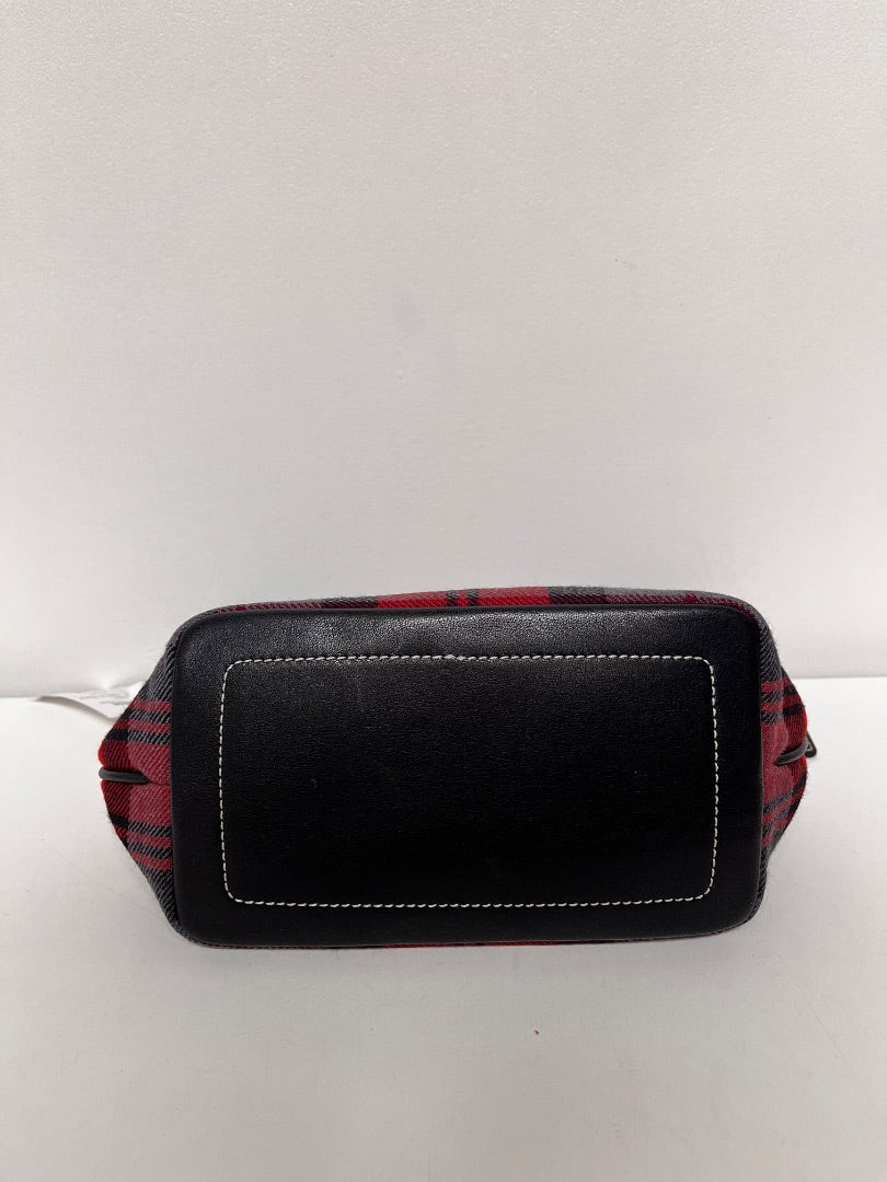 Coach Handbag Red & Black Hampton Tartan Plaid Demi Vintage 2001 8326