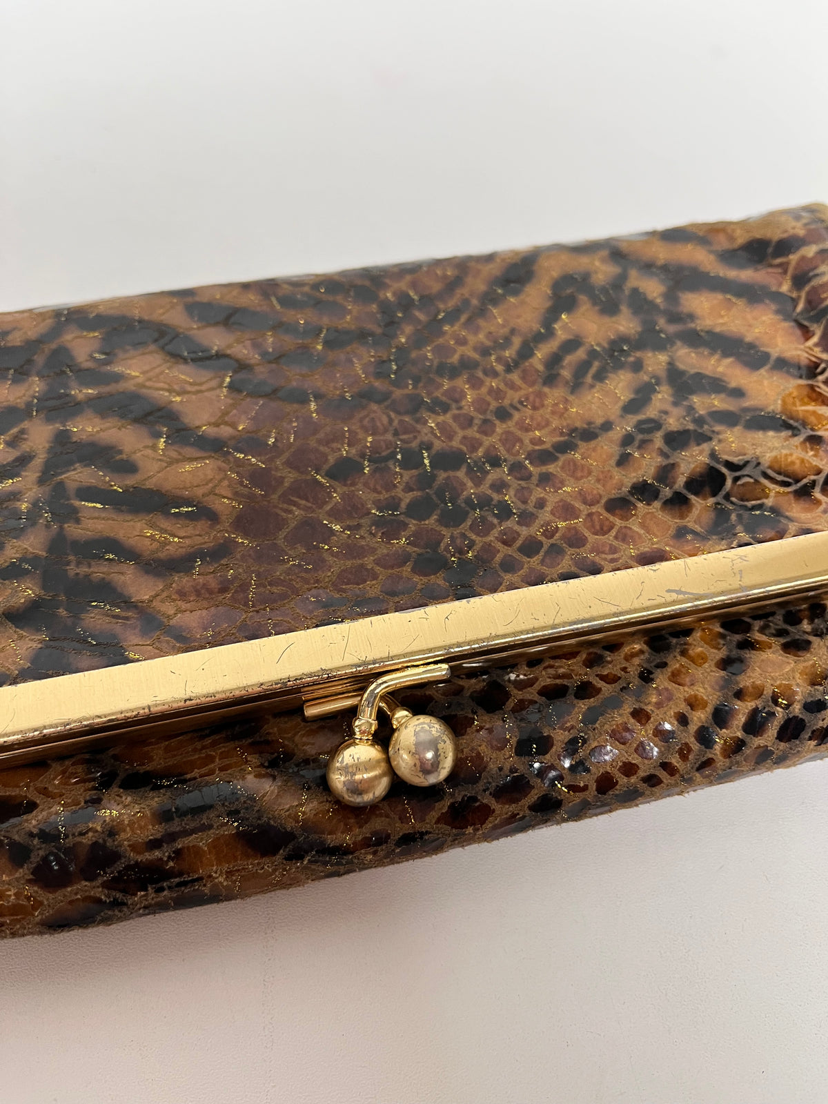 HOBO Wallet Brown Lauren Snakeskin (as is corners)