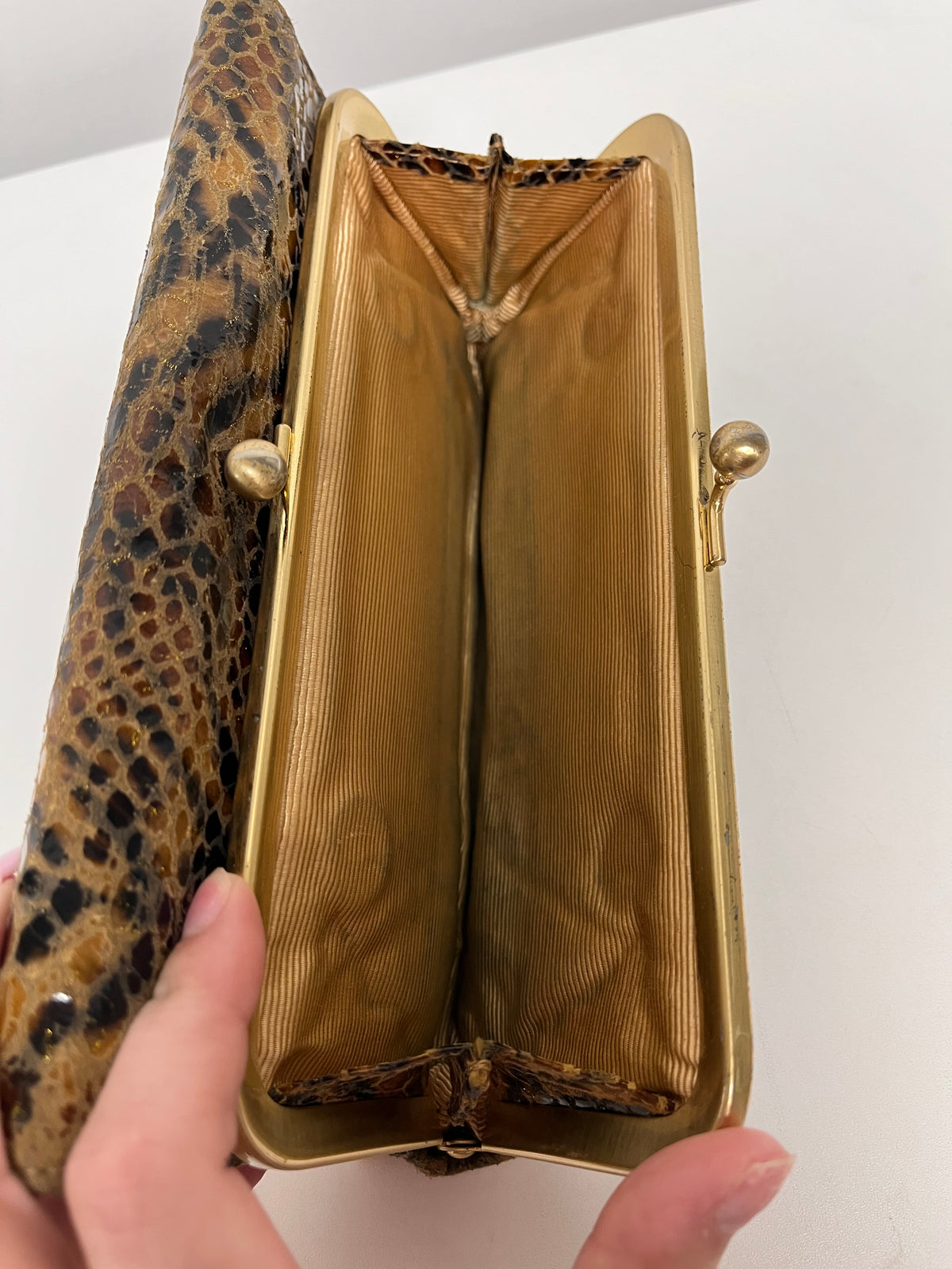 HOBO Wallet Brown Lauren Snakeskin (as is corners)