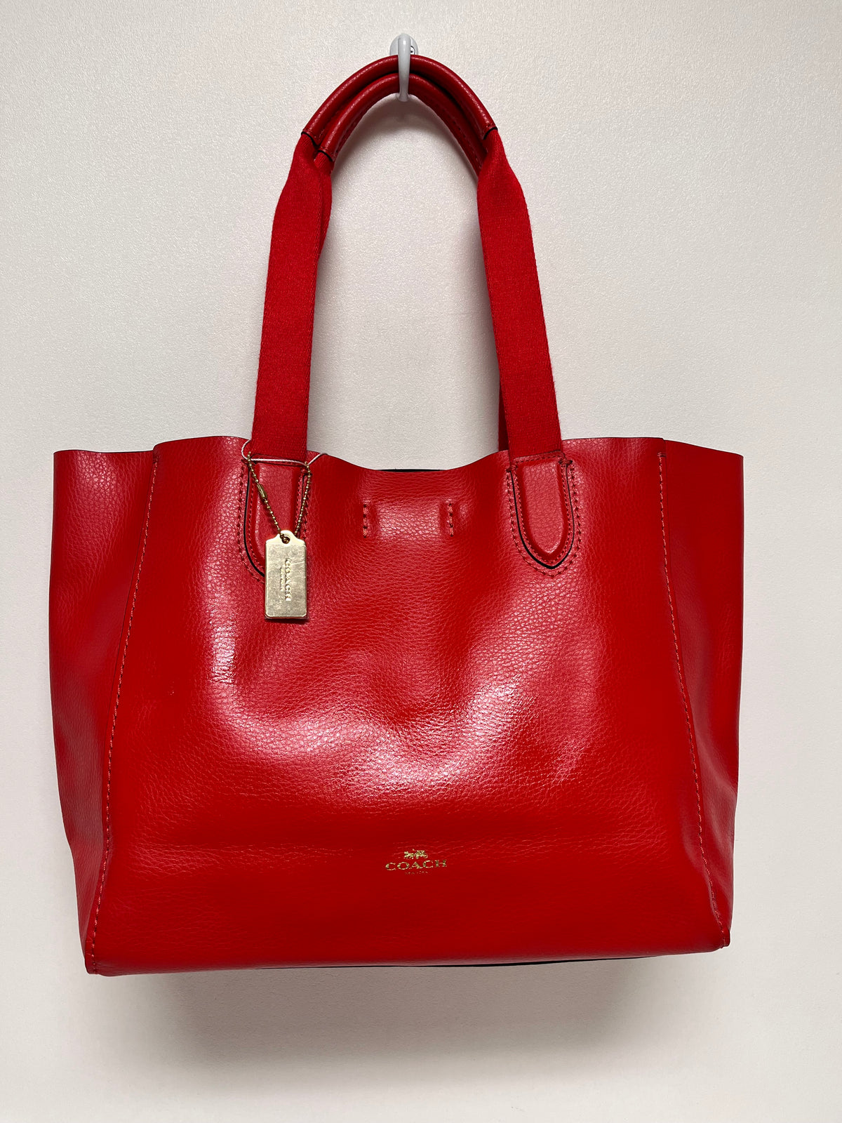 Coach Handbag Red Derby Tote New 2020 58880
