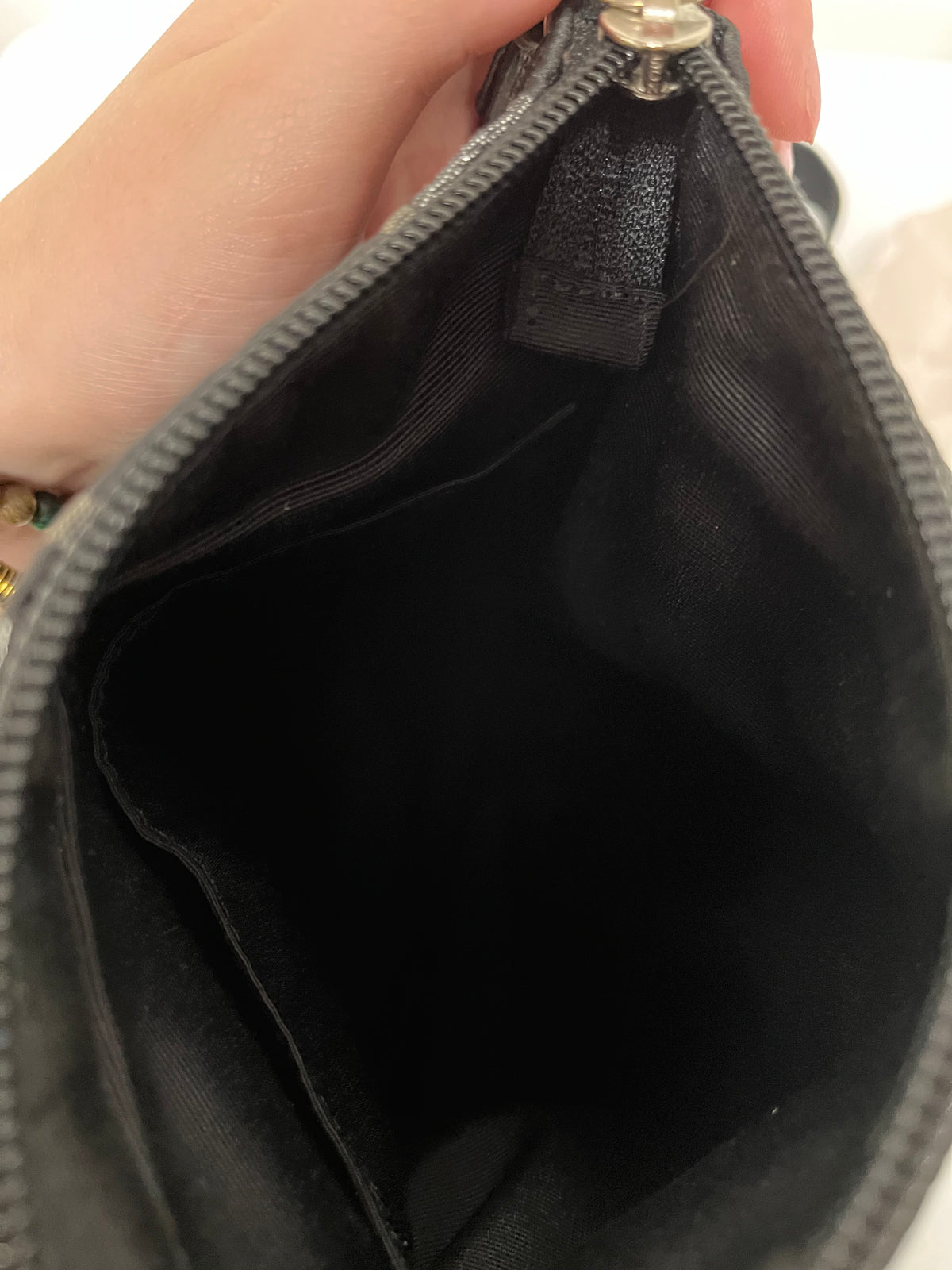 Coach Crossbody Black & Silver Signature Canvas