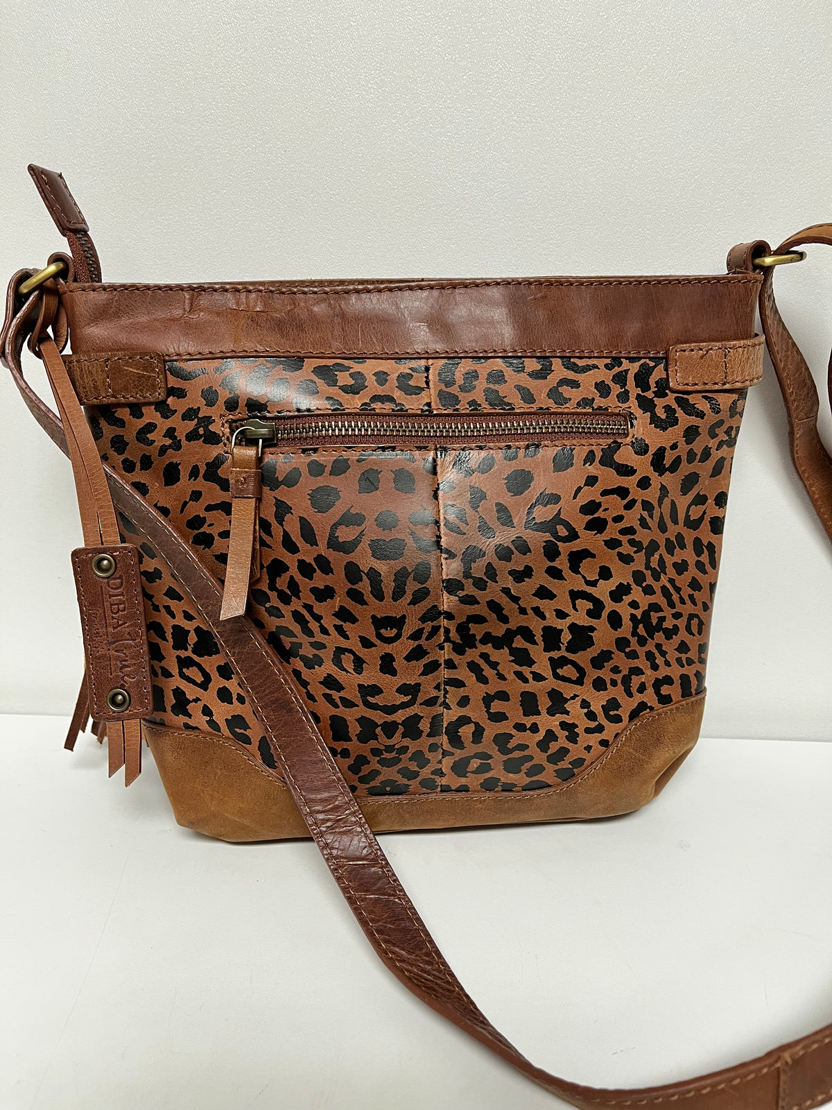 Diba True Handbag Brown Leopard Leather