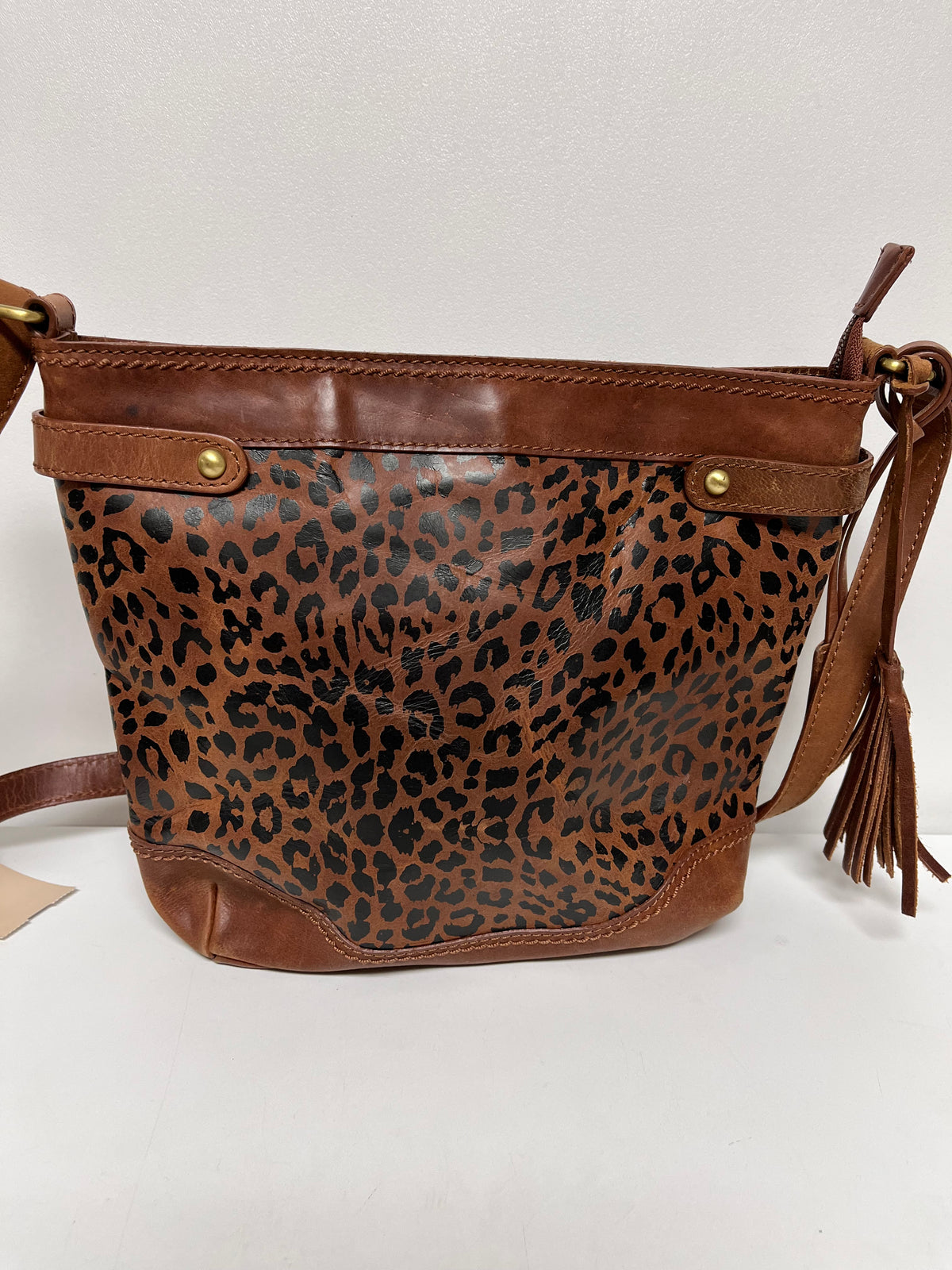 Diba True Handbag Brown Leopard Leather
