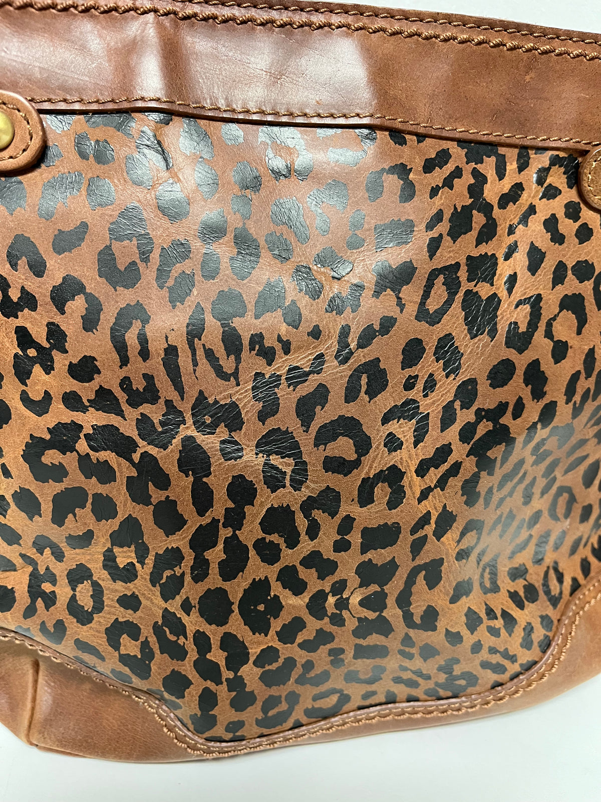 Diba True Handbag Brown Leopard Leather