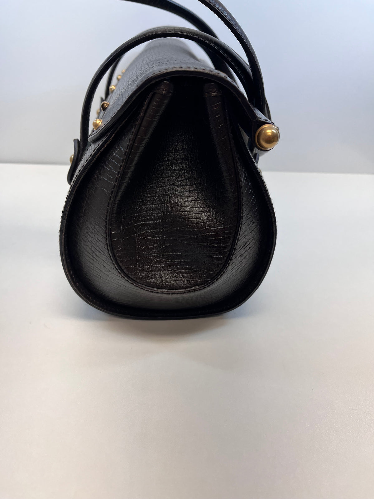 Gucci Handbag Brown and Dark Green Vintage Bullet Bag Tom Ford Era East-West