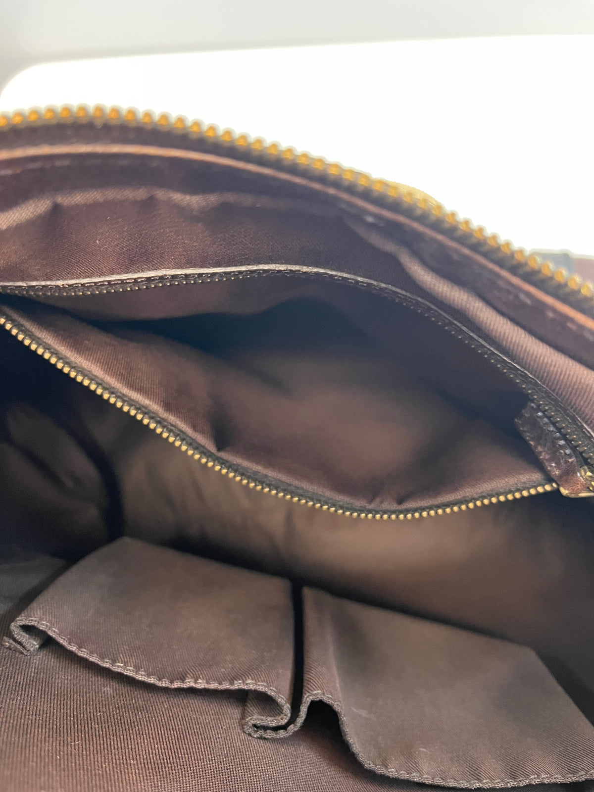 Gucci Handbag Brown & Black GG Canvas Shoulder Bag
