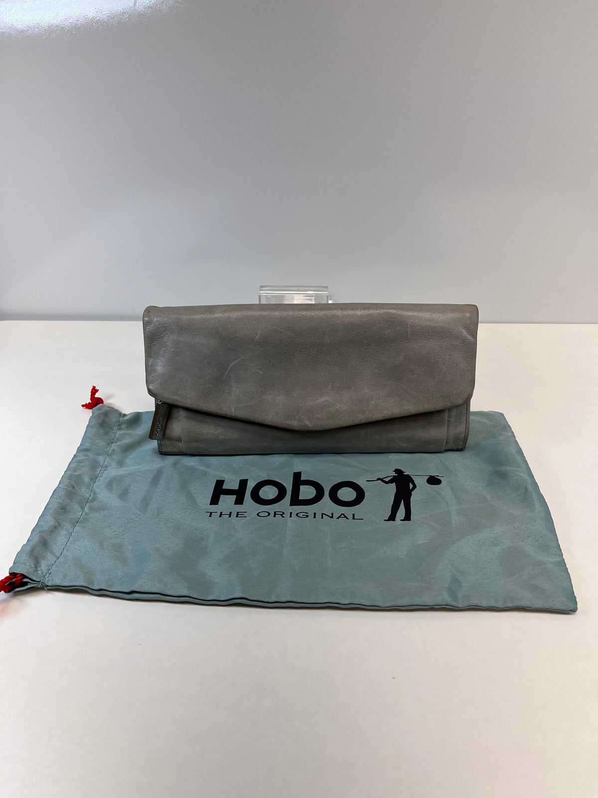 HOBO Wallet Gray Trifold Long (as is: discoloration)