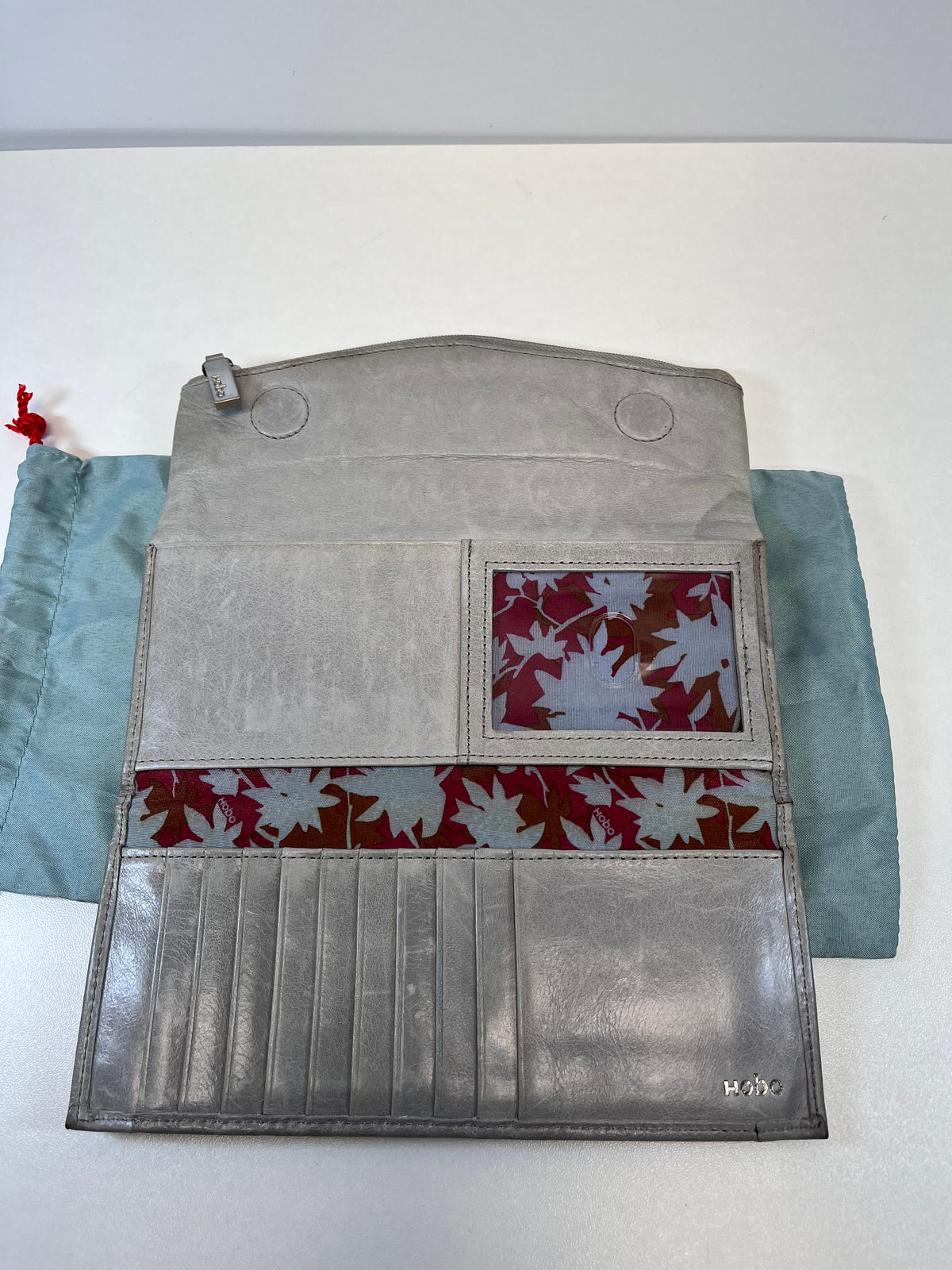 HOBO Wallet Gray Trifold Long (as is: discoloration)
