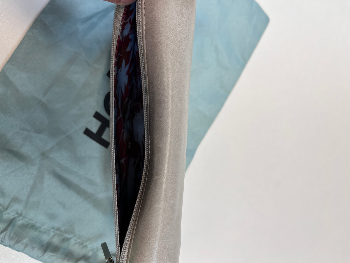 HOBO Wallet Gray Trifold Long (as is: discoloration)