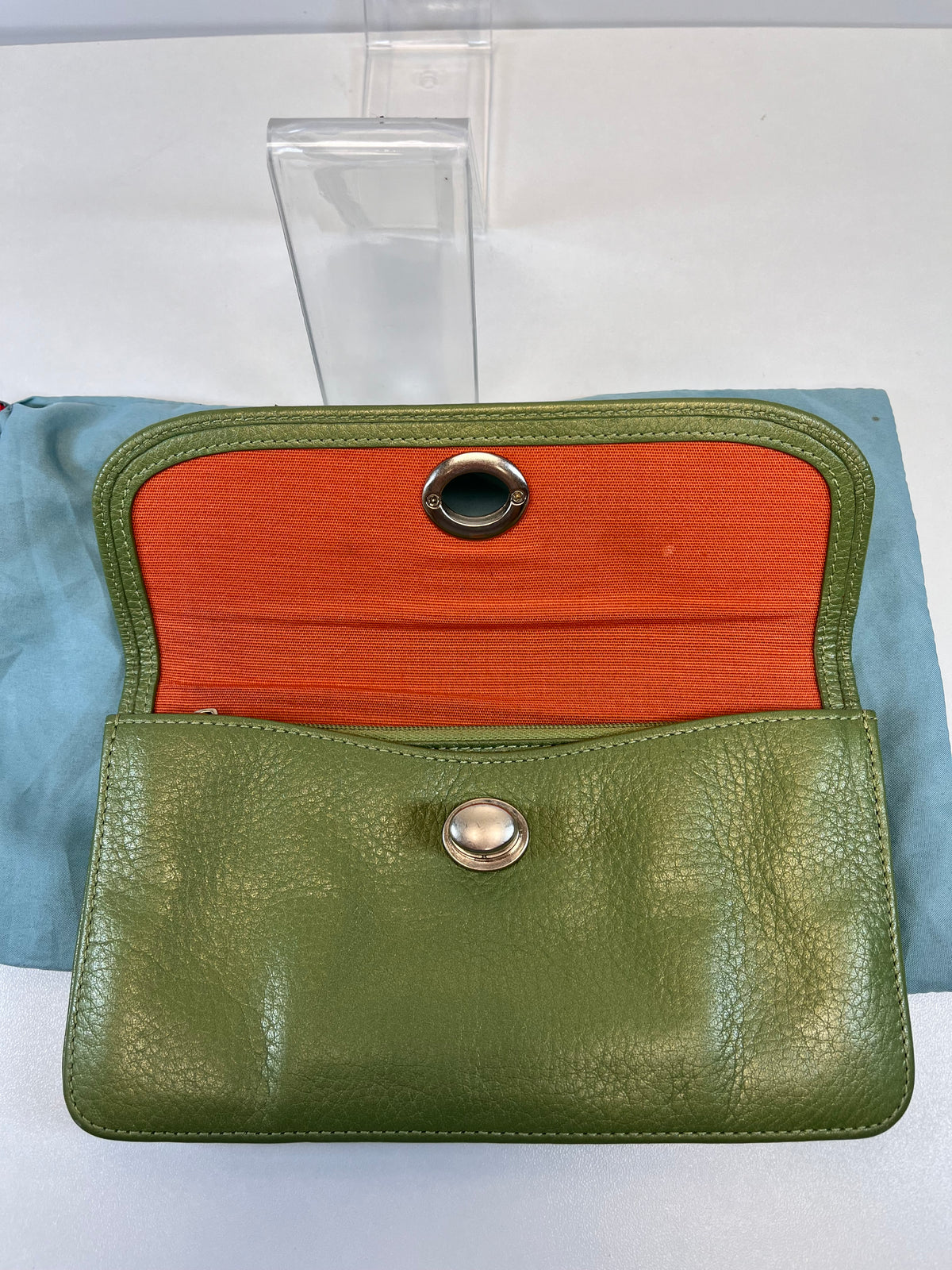 Hobo Wallet Green Vintage Turnlock Y2K