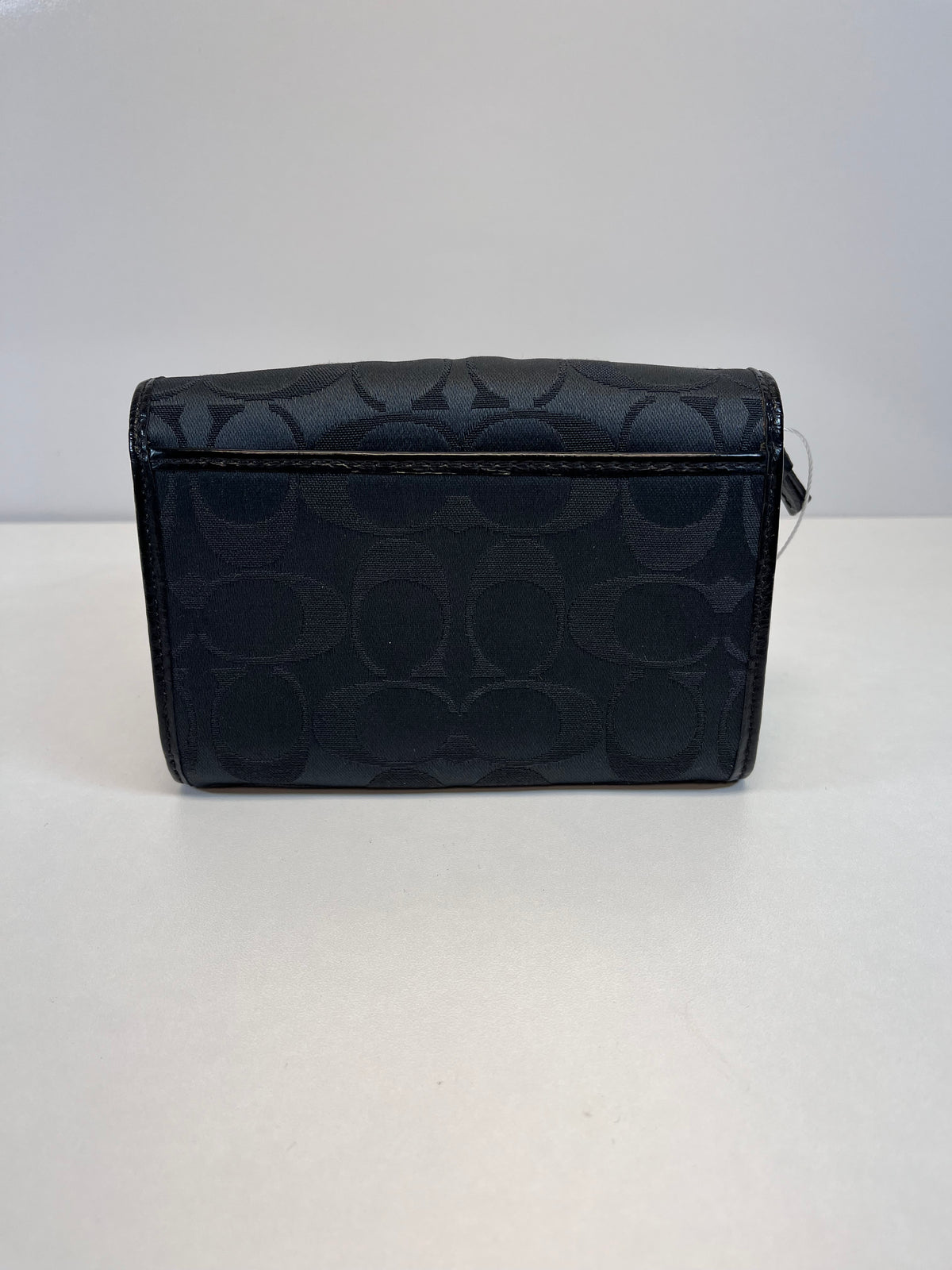 Coach Wallet Black Signature Trifold Y2K Ashley