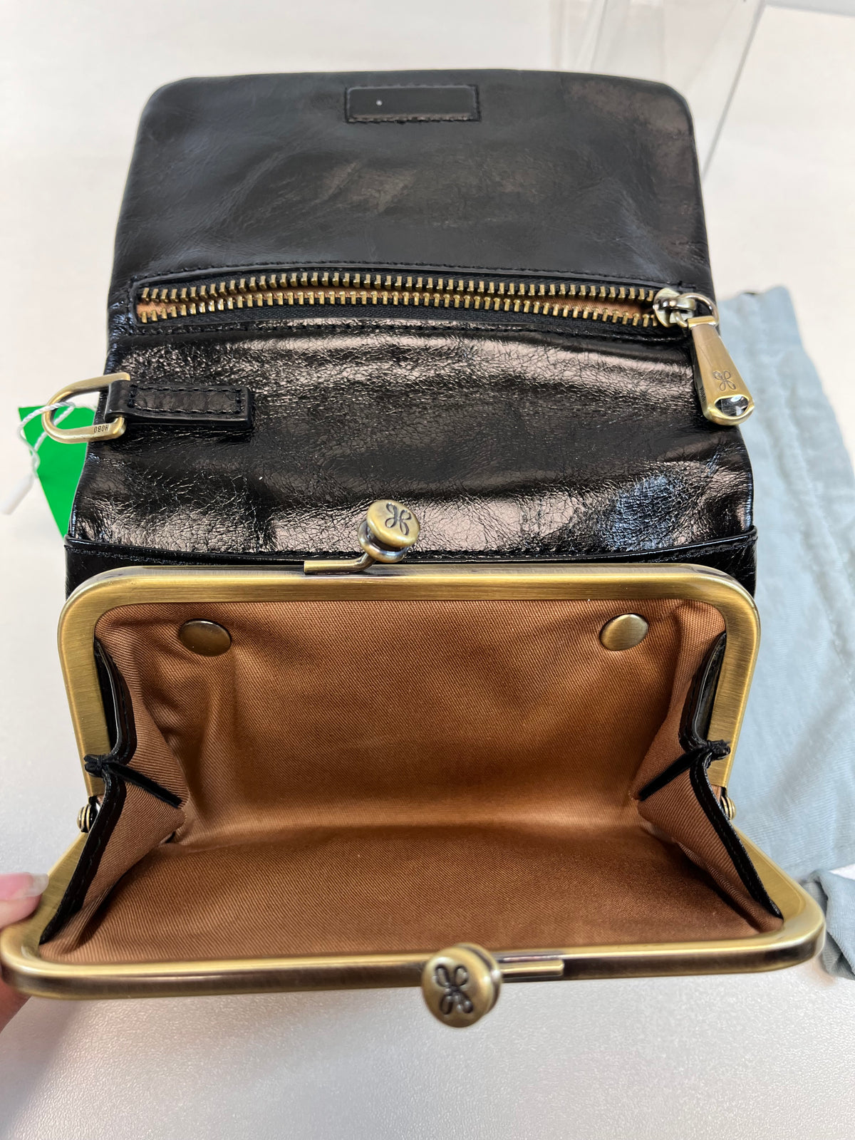 HOBO Wallet Black Ross Wristlet (no strap)