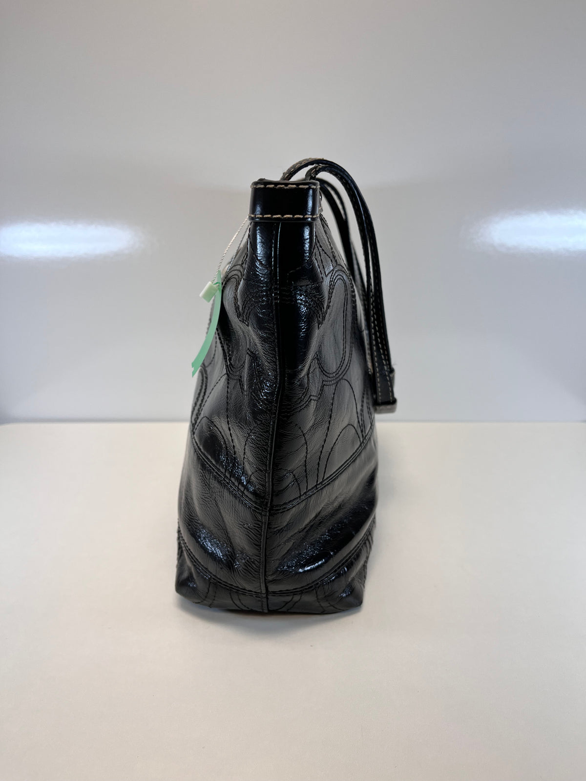 Patent Signature Tote (As Is Inside) Handbag Black  Y2k 2010