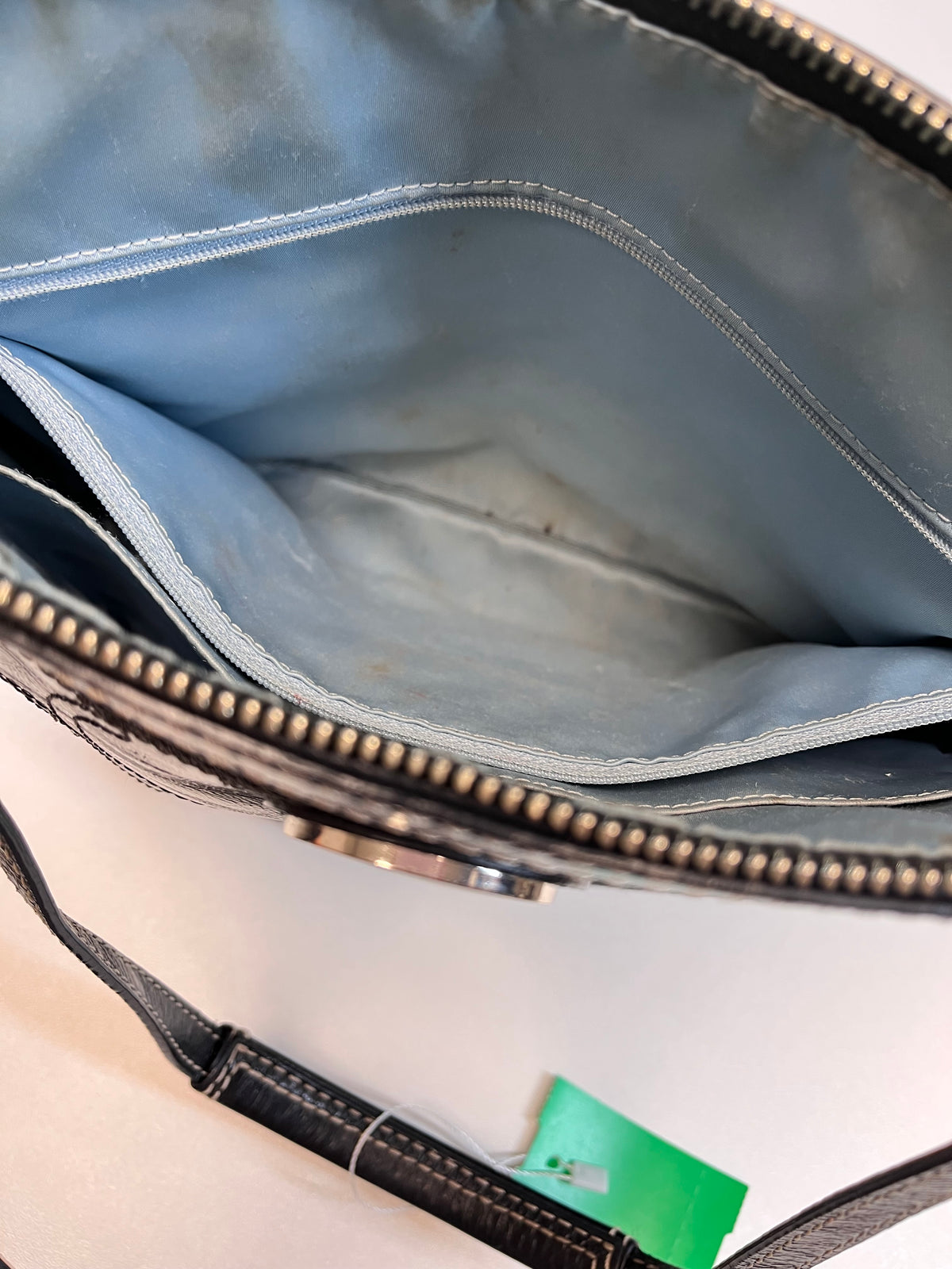 Patent Signature Tote (As Is Inside) Handbag Black  Y2k 2010
