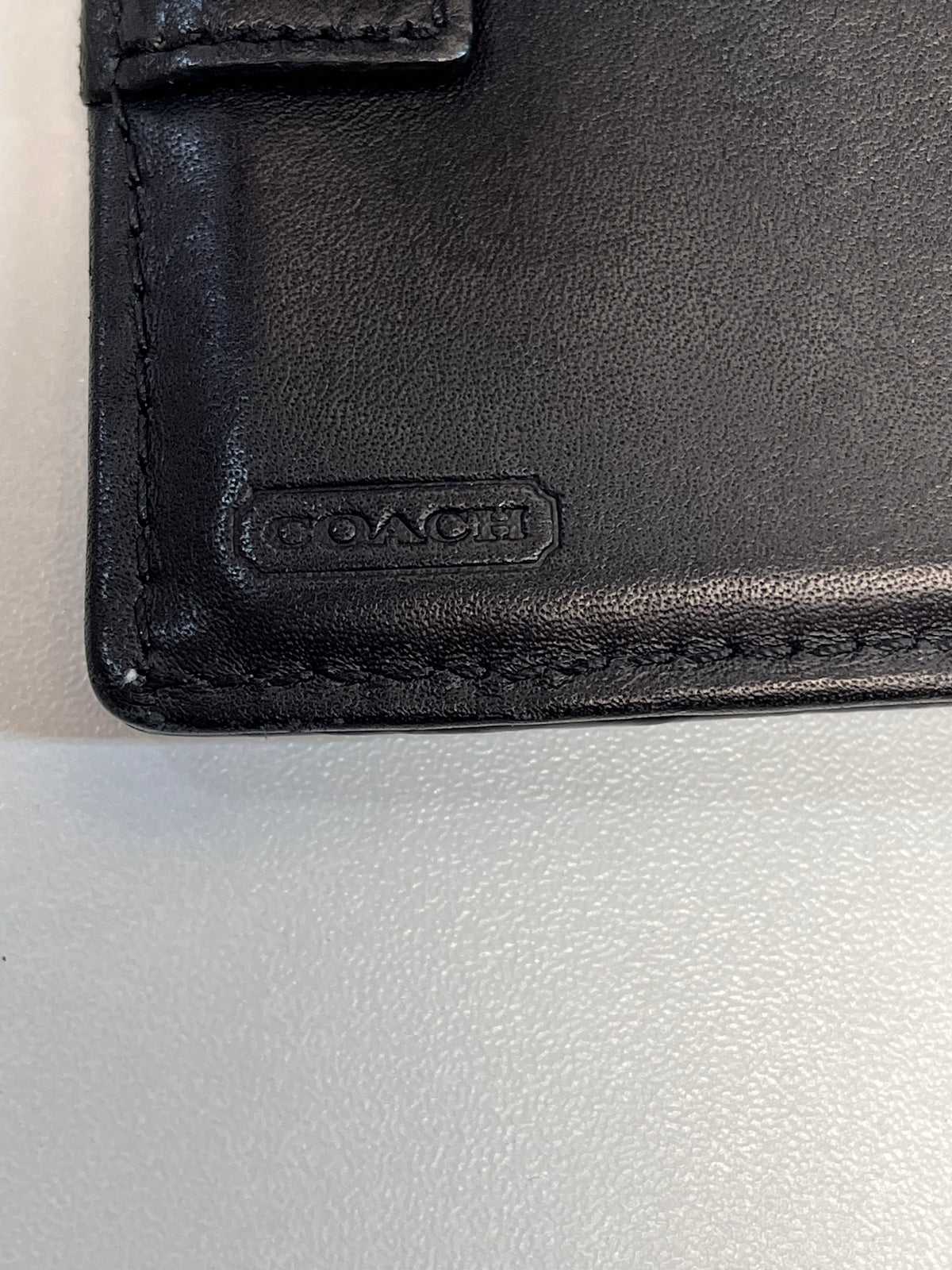 Coach Wallet Black Bifold Signature Y2K