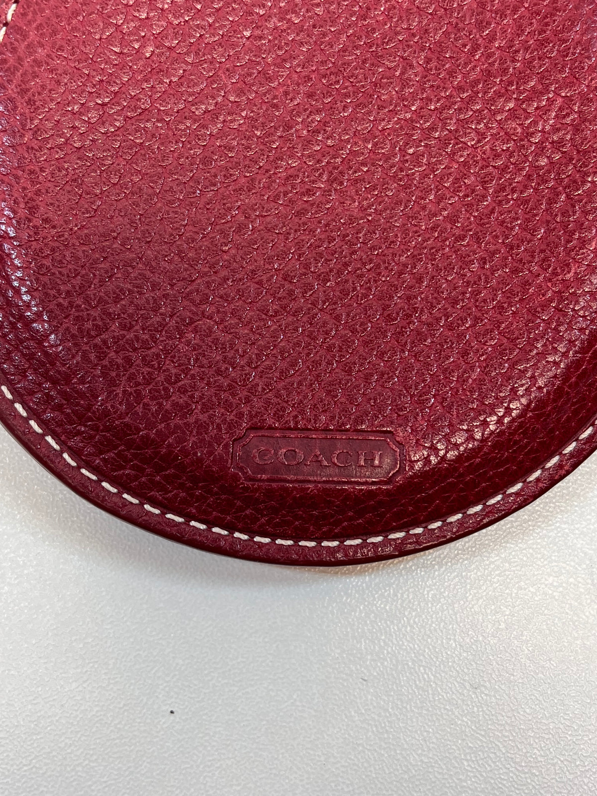 Coach Coin Purse Red Vintage Round Zip