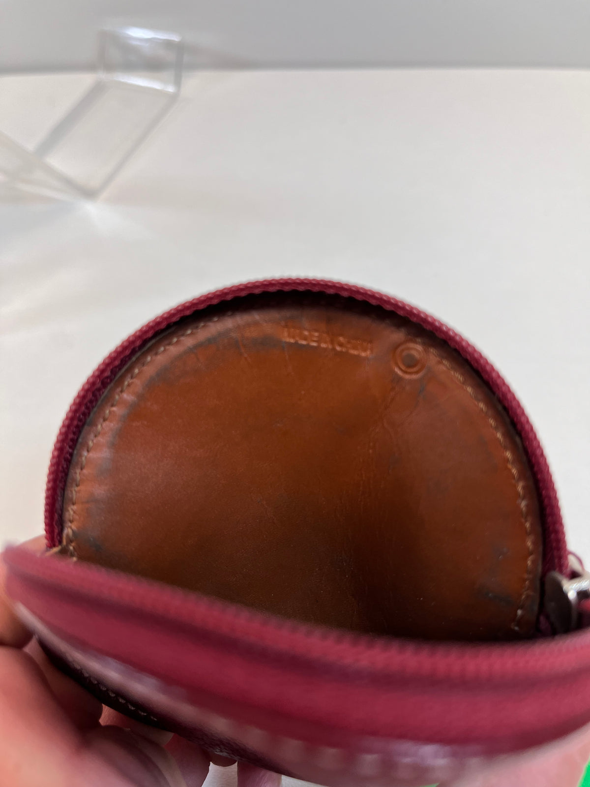 Coach Coin Purse Red Vintage Round Zip