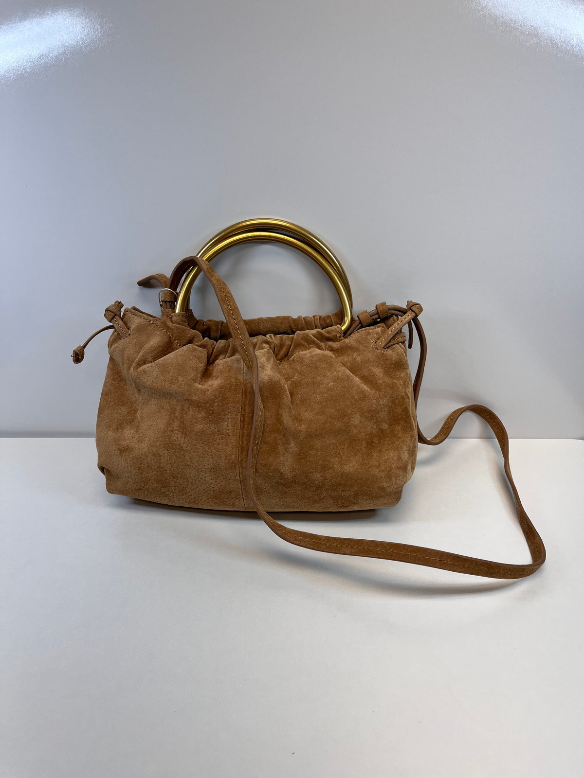 Zara Handbag Brown Suede