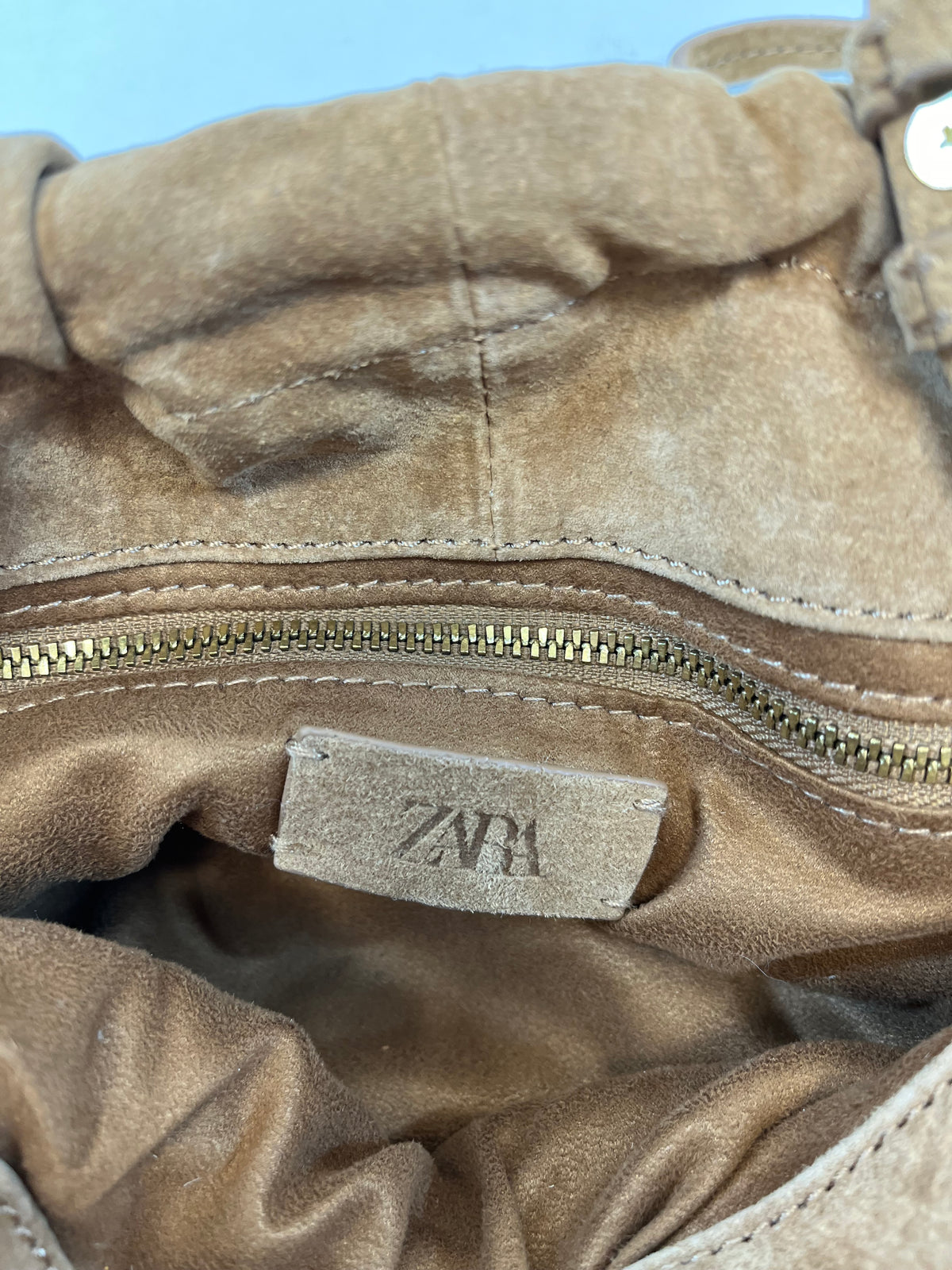 Zara Handbag Brown Suede
