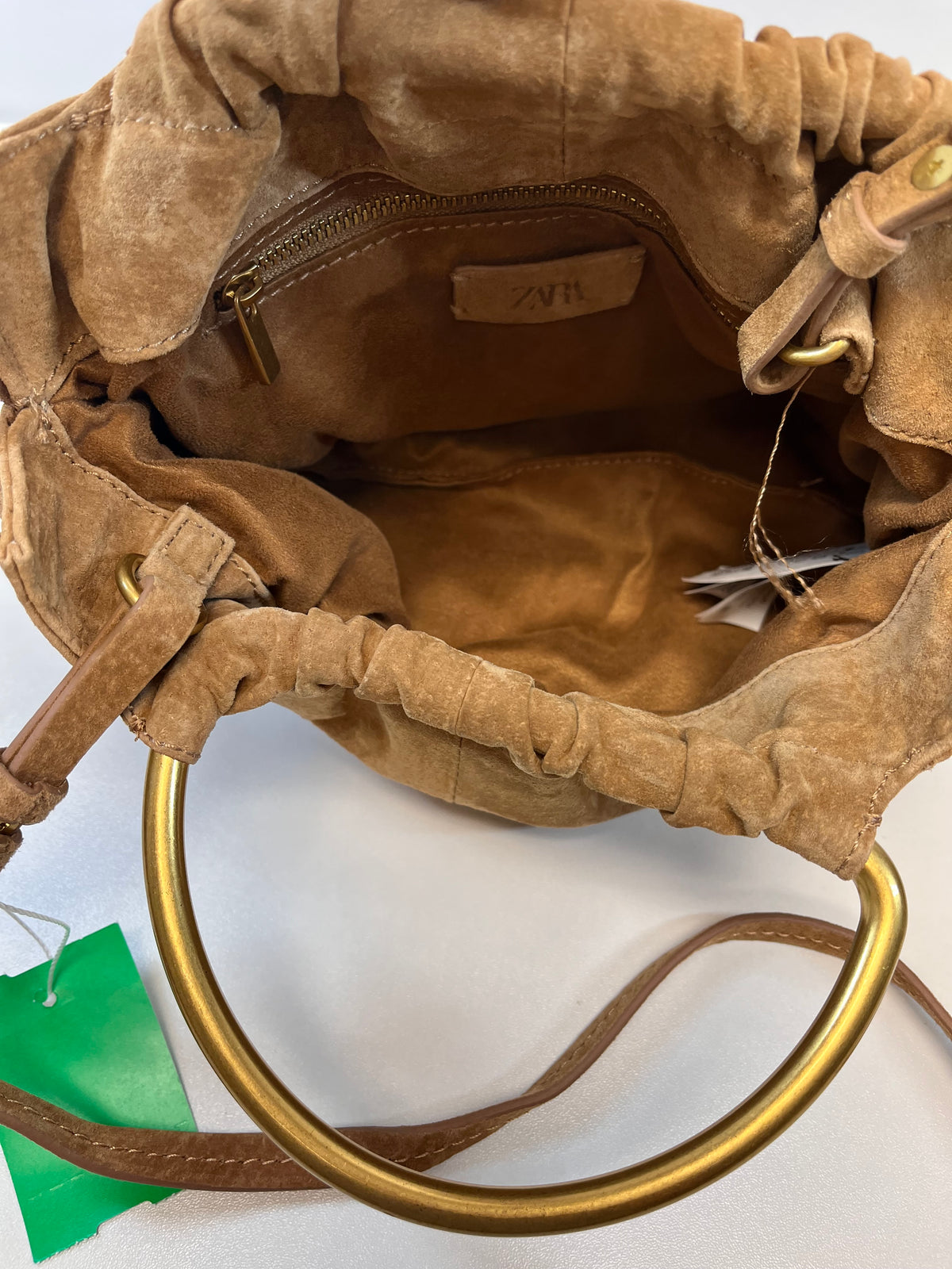 Zara Handbag Brown Suede