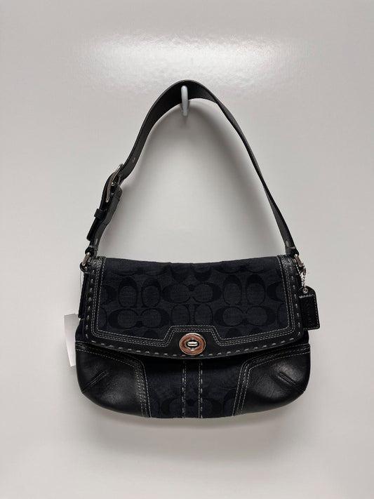 Coach Handbag Black Hampton Flap Turnlock Y2K 2007 11574