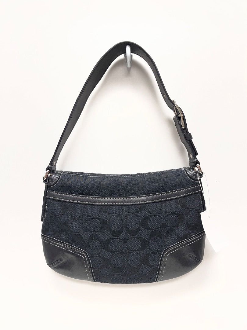 Coach Handbag Black Hampton Flap Turnlock Y2K 2007 11574