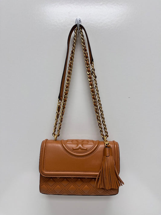 Tory Burch Handbag Camel Fleming Quilted As Is Wear on Front Small