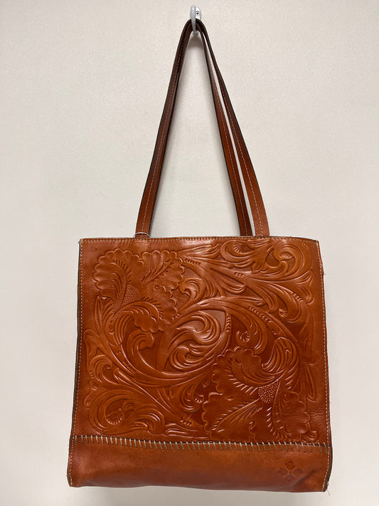 Patricia Nash Handbag Brown Tote (as is: wear outside & ink marks inside)