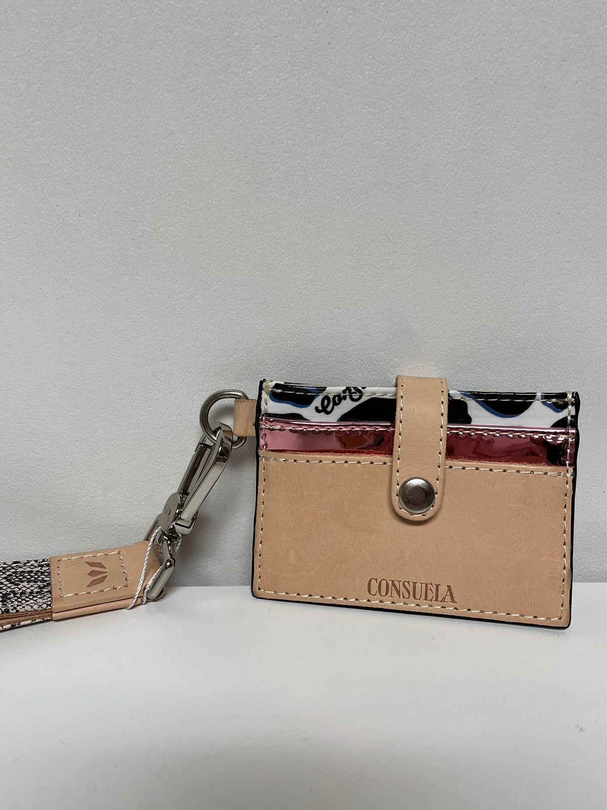 Consuela Wristlet  Sally Combi Card Holder & Strap Missing Zipper Pouch