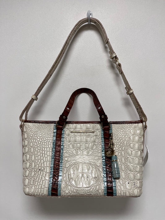 Cream, Brown & Turquoise Brahmin Handbag