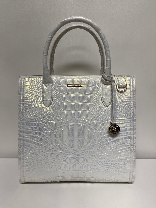 Brahmin Handbag White Caroline Melbourne Iridescent