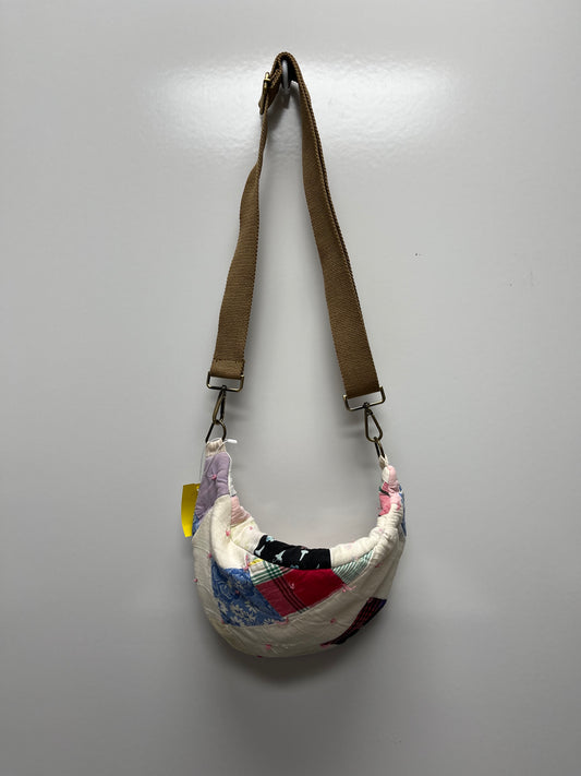 Belt Bag White & Multicolor Quilted