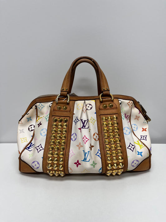 Louis Vuitton Handbag White Monogram Multicolore Courtney As is