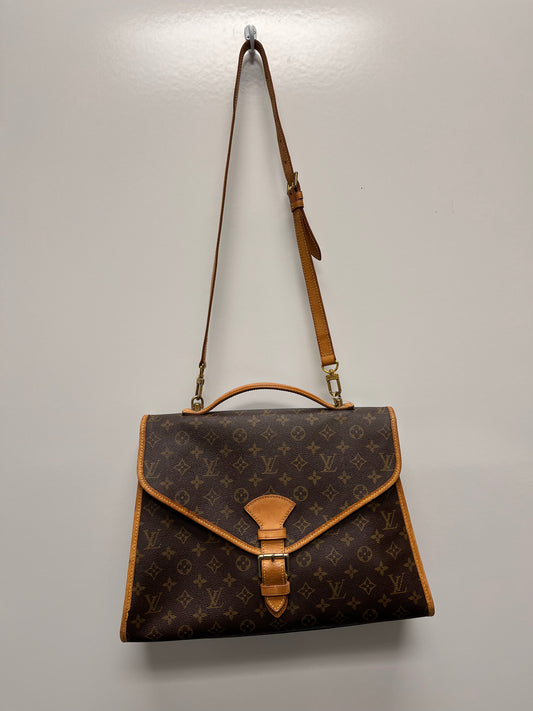 Louis Vuitton Crossbody Brown Monogram Bel Air 2-way Vintage 1993 Laptop Briefcase