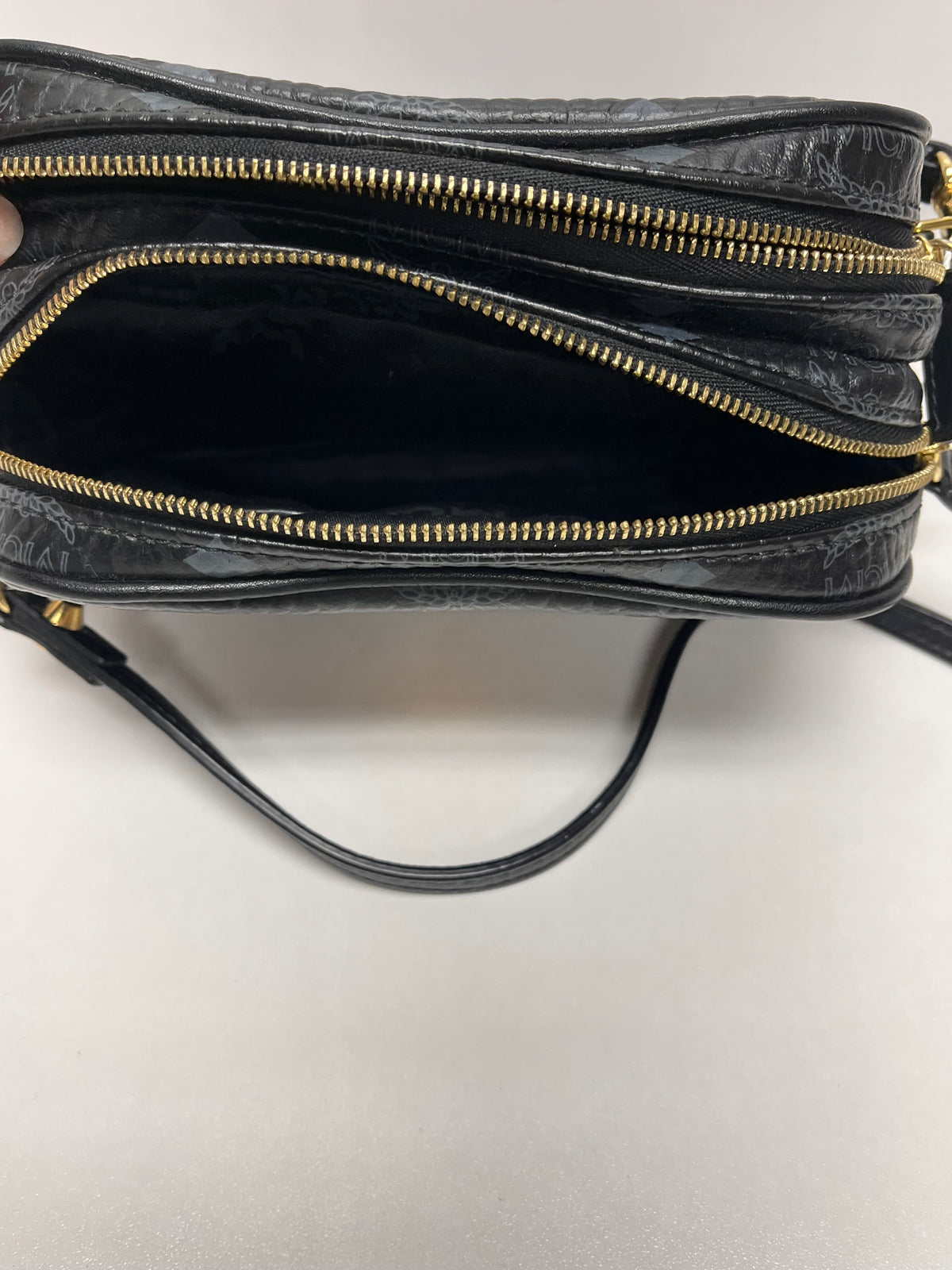 Black & Gray MCM Handbag Camera